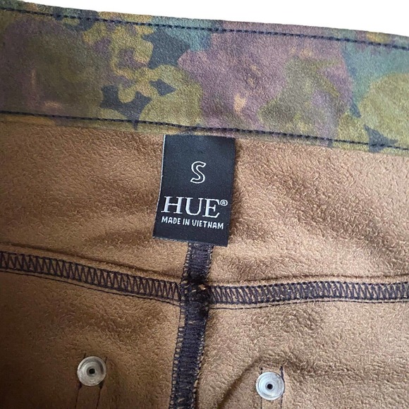 Hue Women's Mid-Rise Fall Colors Green Stretch Slim Fit Pull On Leggings R127 - Picture 3 of 5